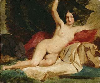 William Etty Female Nude In a Landscape